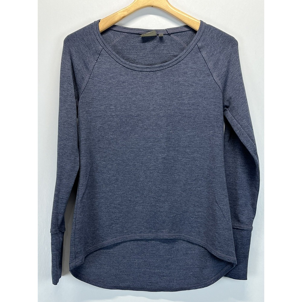 Athleta Hi Low Sweatshirt Sz XS Womens Oversized Casual Blue